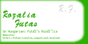 rozalia futas business card